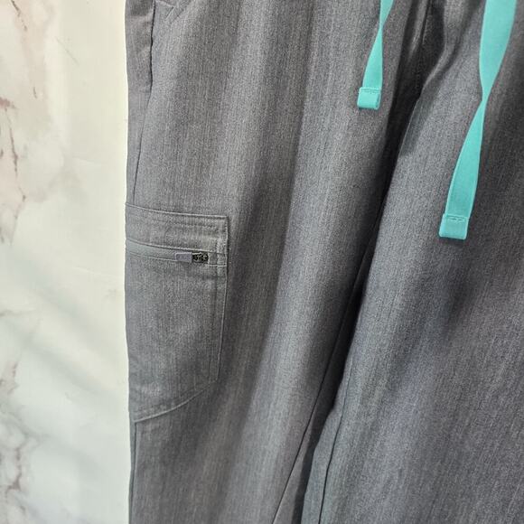 Figs Zamora Jogger Womens XS Bottom Pant Gray Technical Heather Denim 1812 - Picture 9 of 13